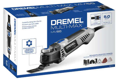 Multi-Max MM50-01 5 Amp Variable Speed Corded Oscillating Multi-Tool Kit with 30 Accessories