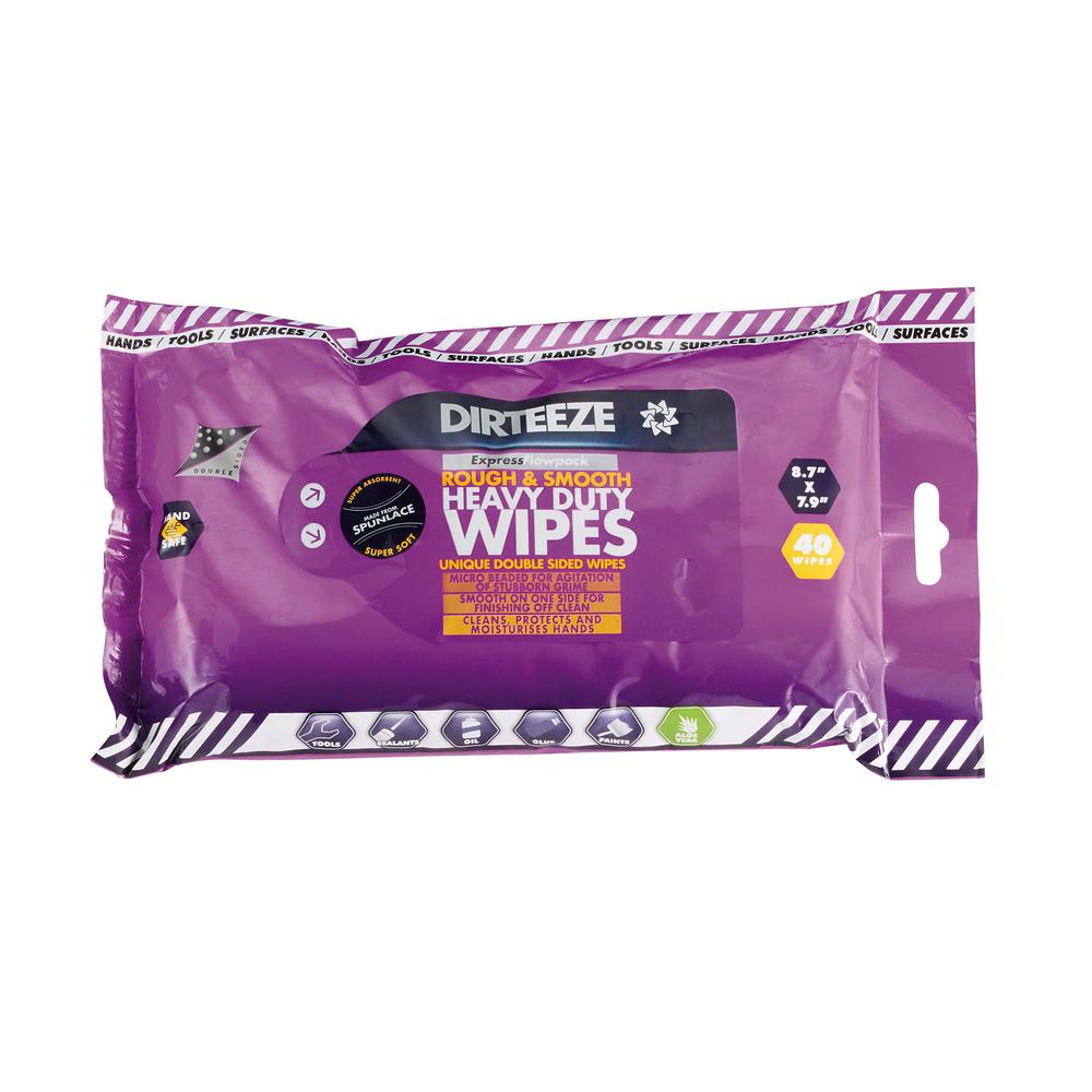Dirteeze Rough & Smooth Beaded Wipes Flow Pack- 40 Wipes